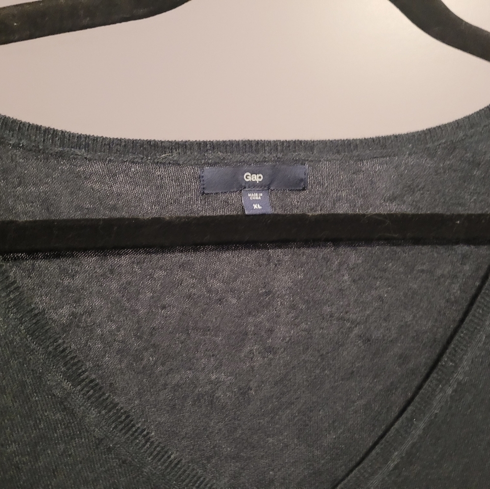 Gray gap sweater